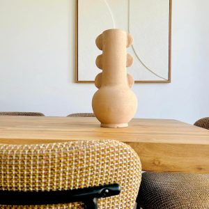 VASE 3 DOIGTS BEIGE ROSÉ FAIT MAIN