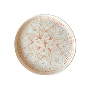 ASSIETTE À MOTIFS BEIGE MAROCAINE 25CM FAIT MAIN