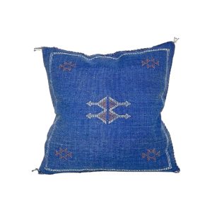 HOUSSE DE COUSSIN SABRA MAROCAIN 50x50 BLEU