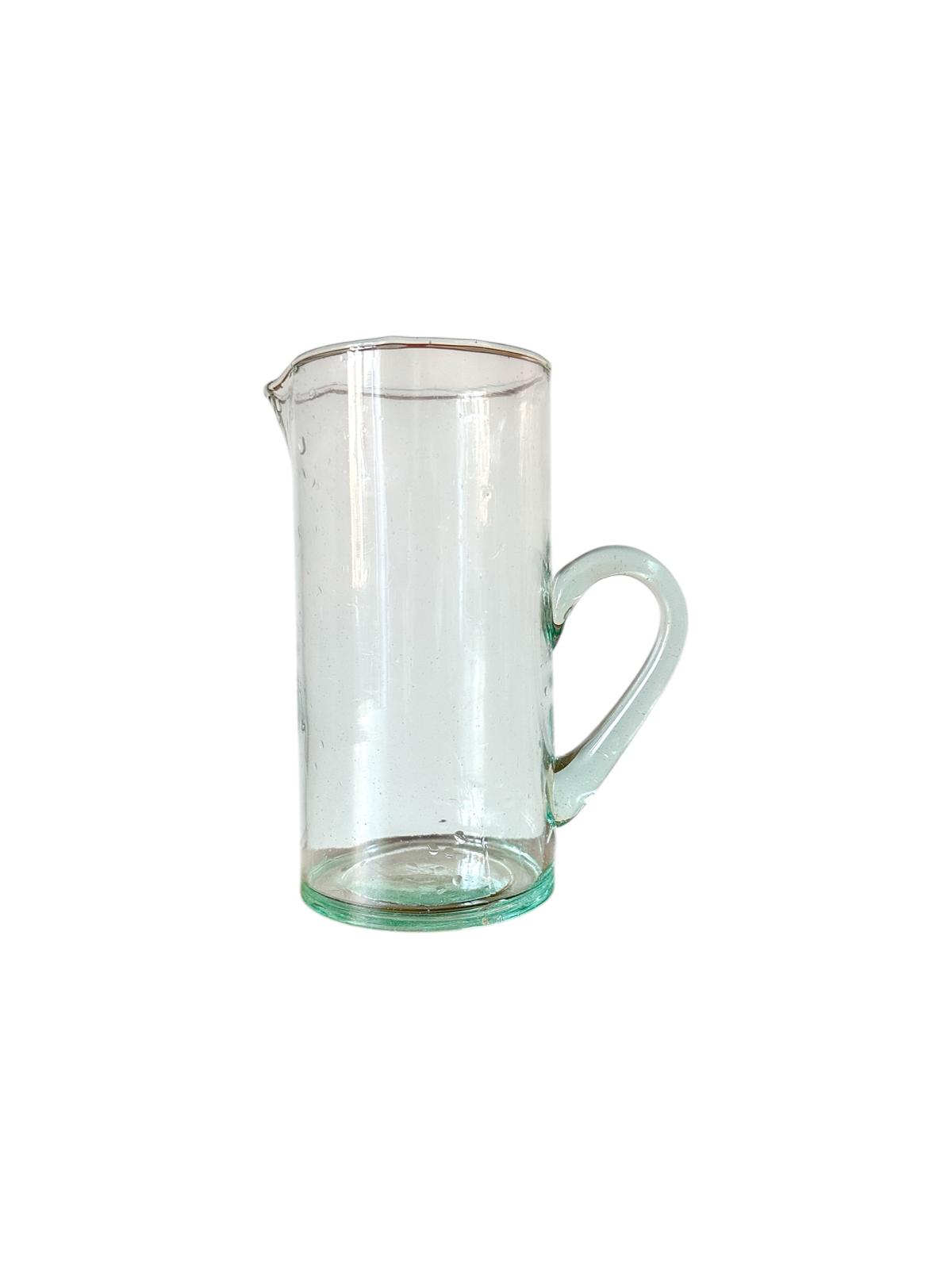 CRUCHE CARAFE EN VERRE SOUFFLÉ BELDI MAROCAINE TRANSPARENTE