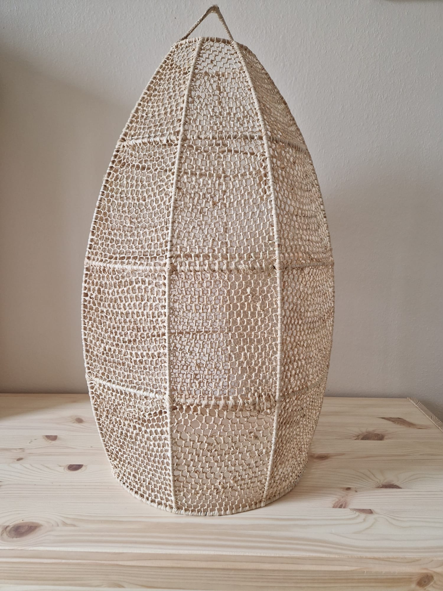 SUSPENSION MAROCAINE EN DENTELLE DE RAPHIA OVALE H60/⌀35 – Image 3
