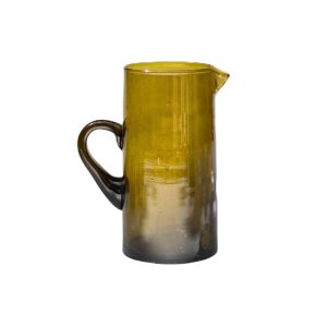 CRUCHE CARAFE EN VERRE SOUFFLÉ BELDI MAROCAINE AMBRÉ MARRON