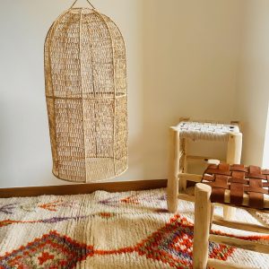 SUSPENSION MAROCAINE EN DENTELLE DE RAPHIA TUBE H60