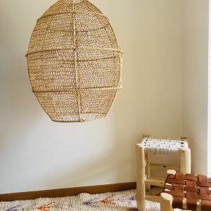 SUSPENSION MAROCAINE EN DENTELLE DE RAPHIA BOULE H70