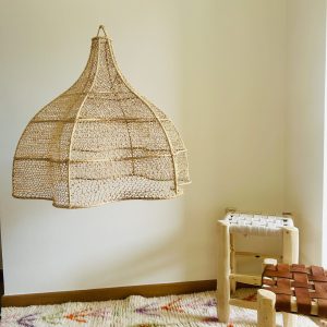 SUSPENSION MAROCAINE EN DENTELLE DE RAPHIA FLEUR ⌀60