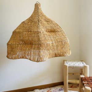 SUSPENSION MAROCAINE RAPHIA CROCHET FLEUR ⌀60