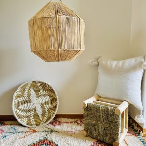 SUSPENSION MAROCAINE RAPHIA OCTOGONE H40