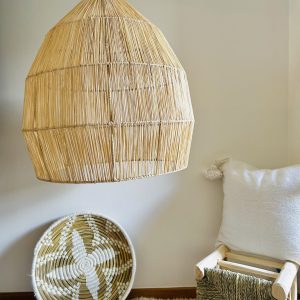 SUSPENSION MAROCAINE RAPHIA BOULE H60