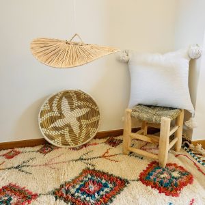 SUSPENSION MAROCAINE RAPHIA PLATE 40CM