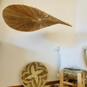 SUSPENSION MAROCAINE RAPHIA PLATE 80 CM