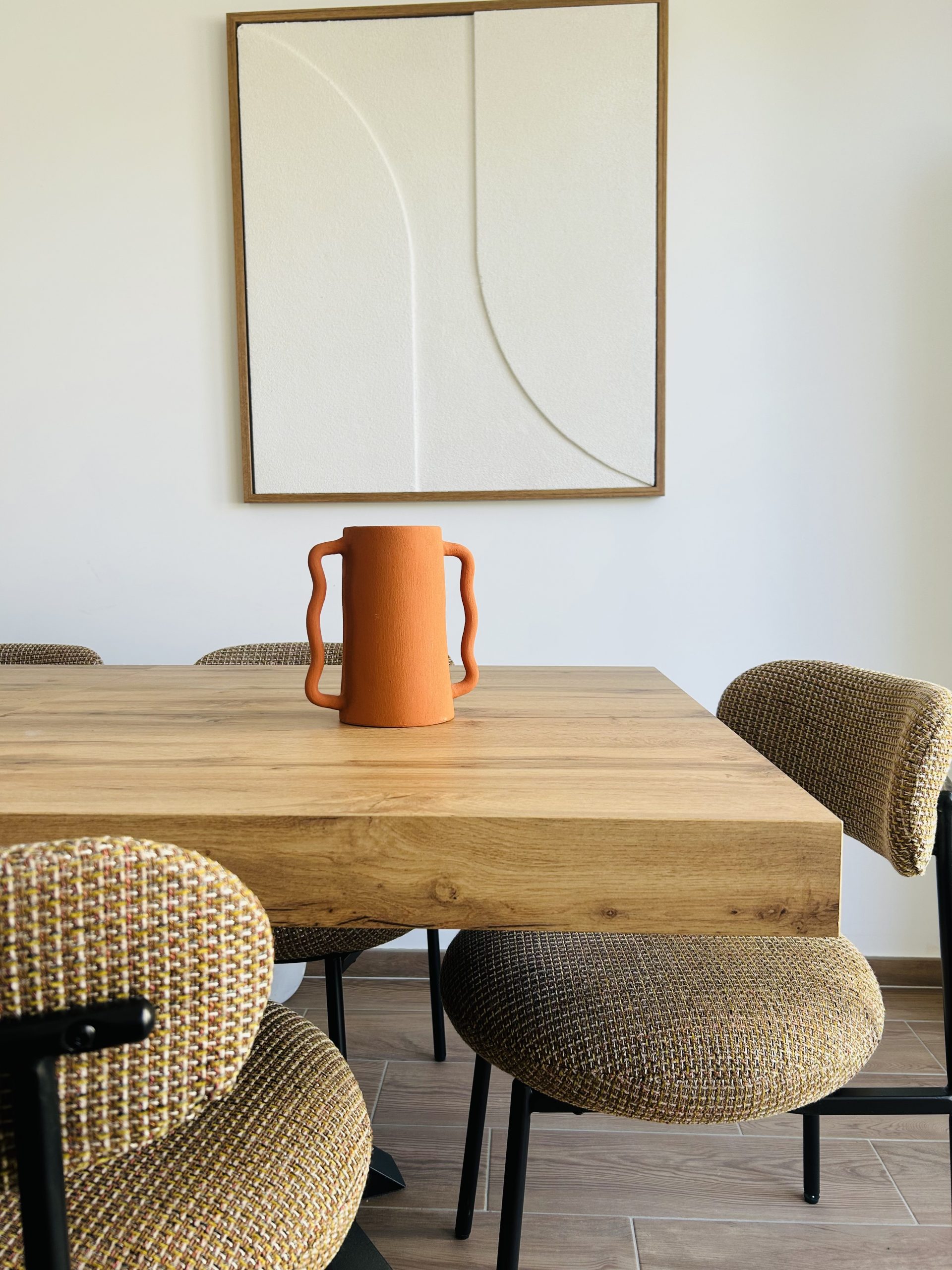 VASE ANSE ÉLÉPHANT ORANGE FAIT MAIN