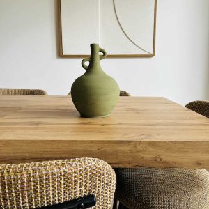 JARRE BOUTEILLE 2 DOIGTS VERT SAUGE KAKI FAIT MAIN