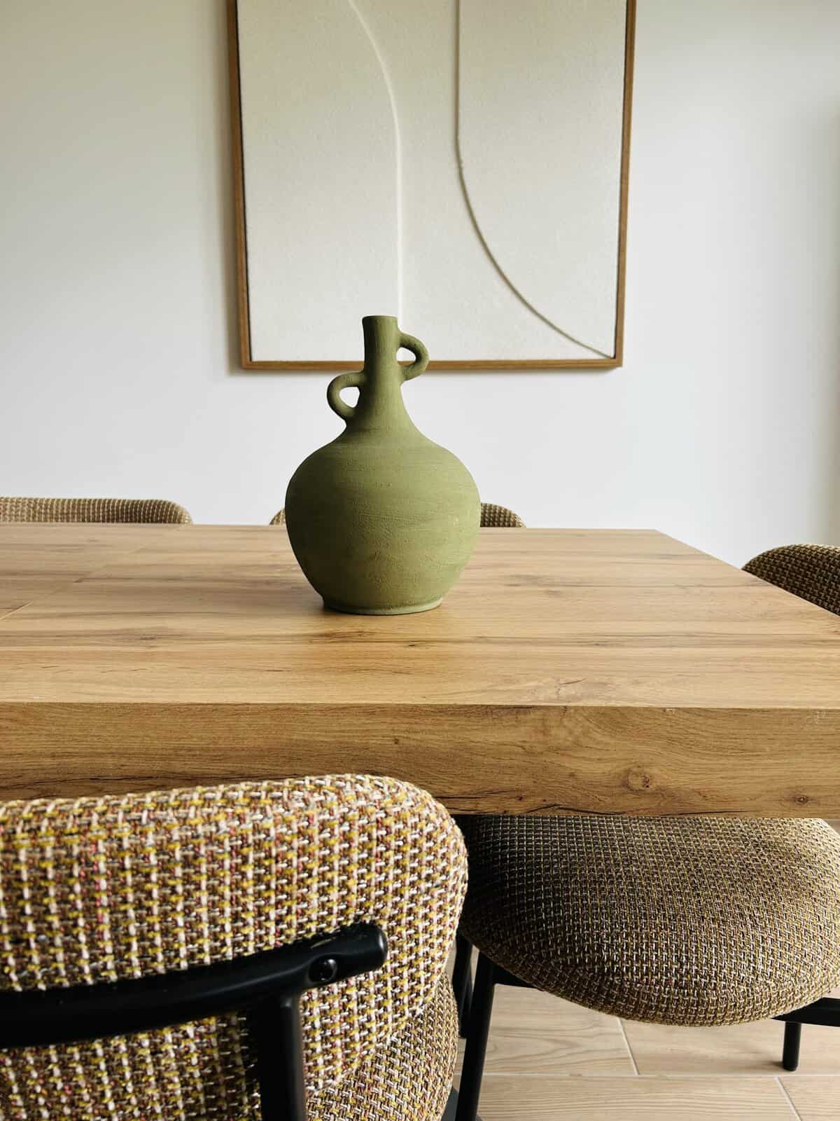 JARRE BOUTEILLE 2 DOIGTS VERT SAUGE KAKI FAIT MAIN