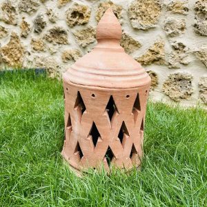 Lanterne en terre cuite naturel