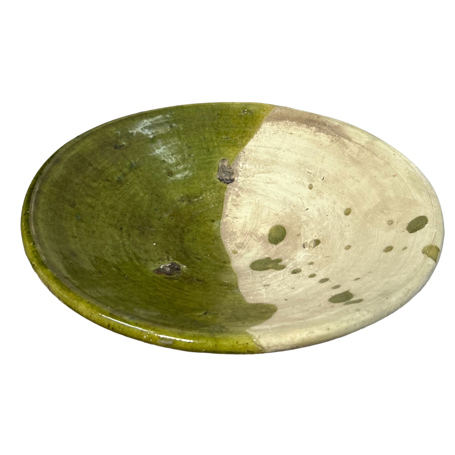 POTERIE TAMEGROUTE - ASSIETTE MAROCAINE BI COULEUR OCRE – Image 2