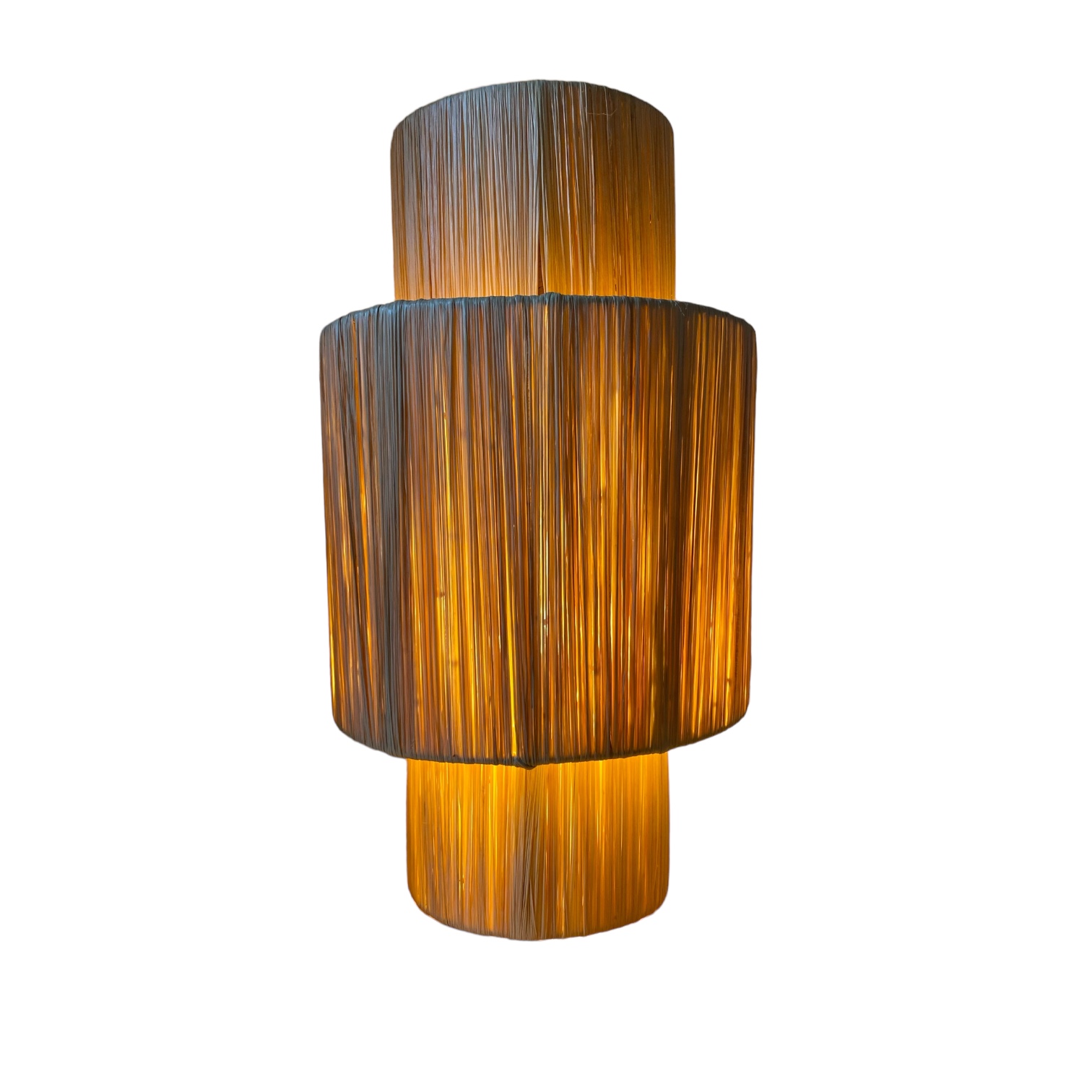 APPLIQUE LUMINAIRE MURALE EN RAPHIA 2 BASES MODÈLE TAOUNATE – Image 3