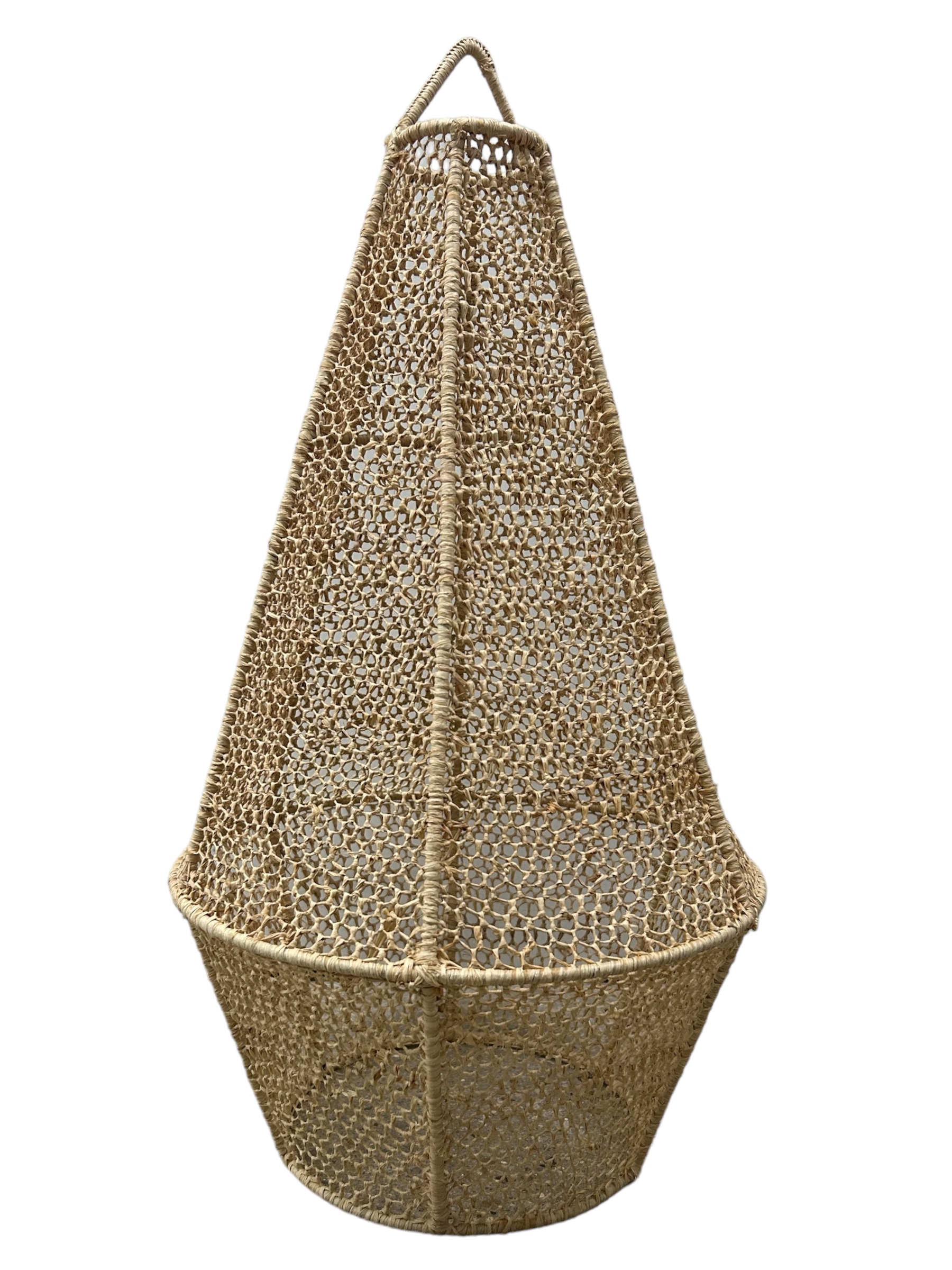 SUSPENSION MAROCAINE EN DENTELLE DE RAPHIA TRIANGULAIRE H50 – Image 3