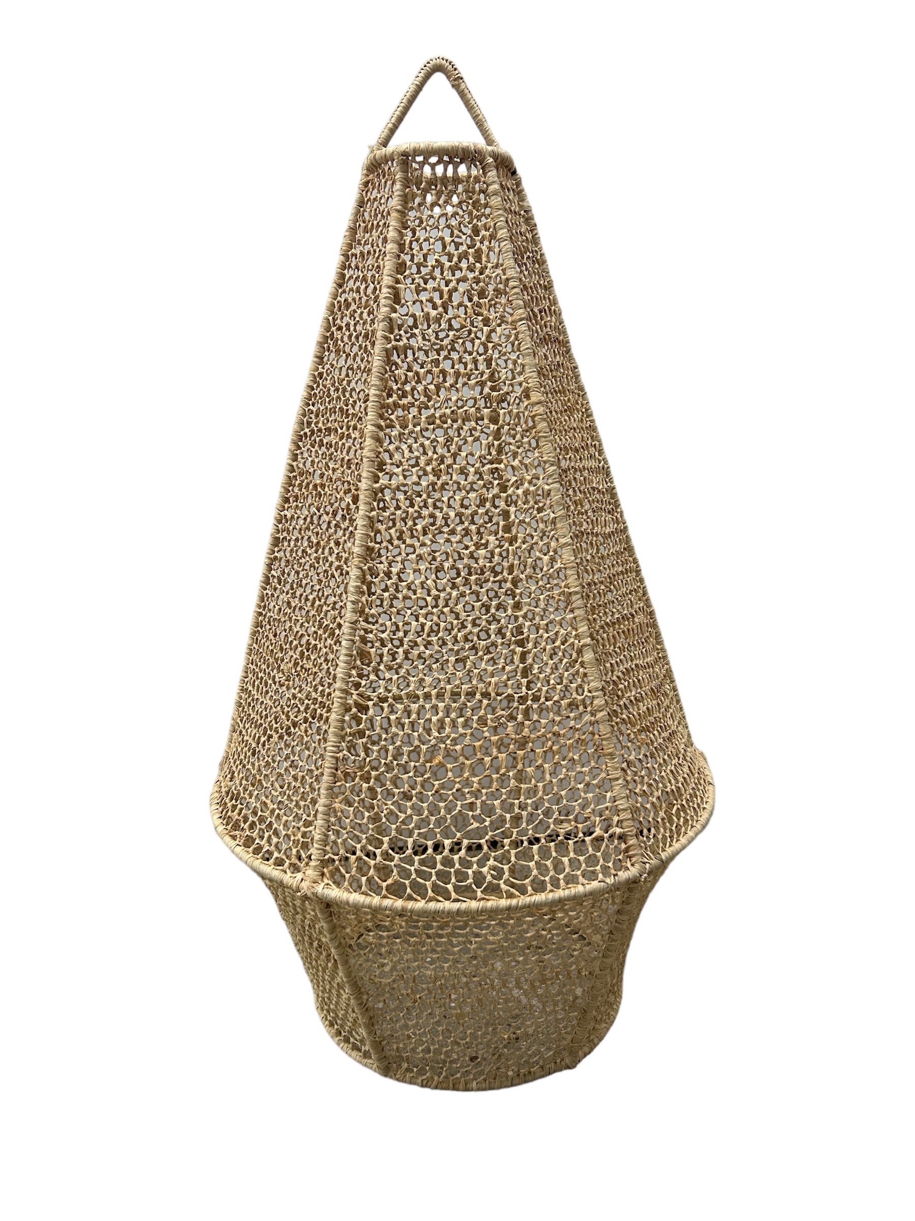 SUSPENSION MAROCAINE EN DENTELLE DE RAPHIA TRIANGULAIRE H50 – Image 2