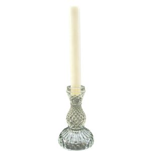 Chandelier Bougeoir en verre transparent décoration intérieure