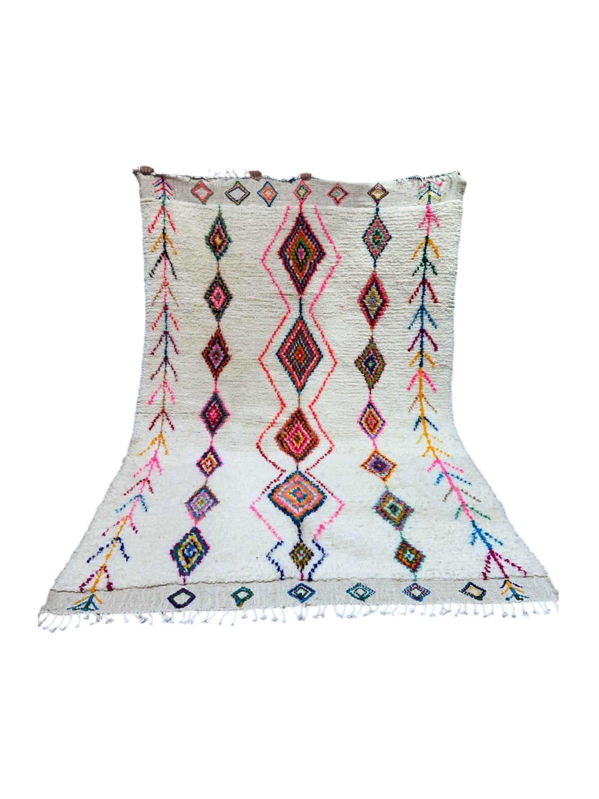 TAPIS MAROCAIN AZILAL COLORÉ EN LAINE 2x3m – Image 2