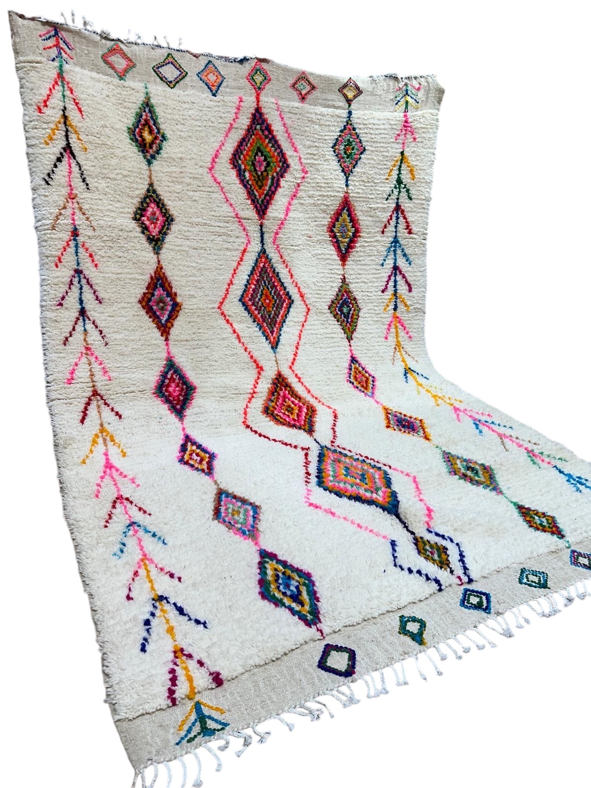 TAPIS MAROCAIN AZILAL COLORÉ EN LAINE 2x3m – Image 3