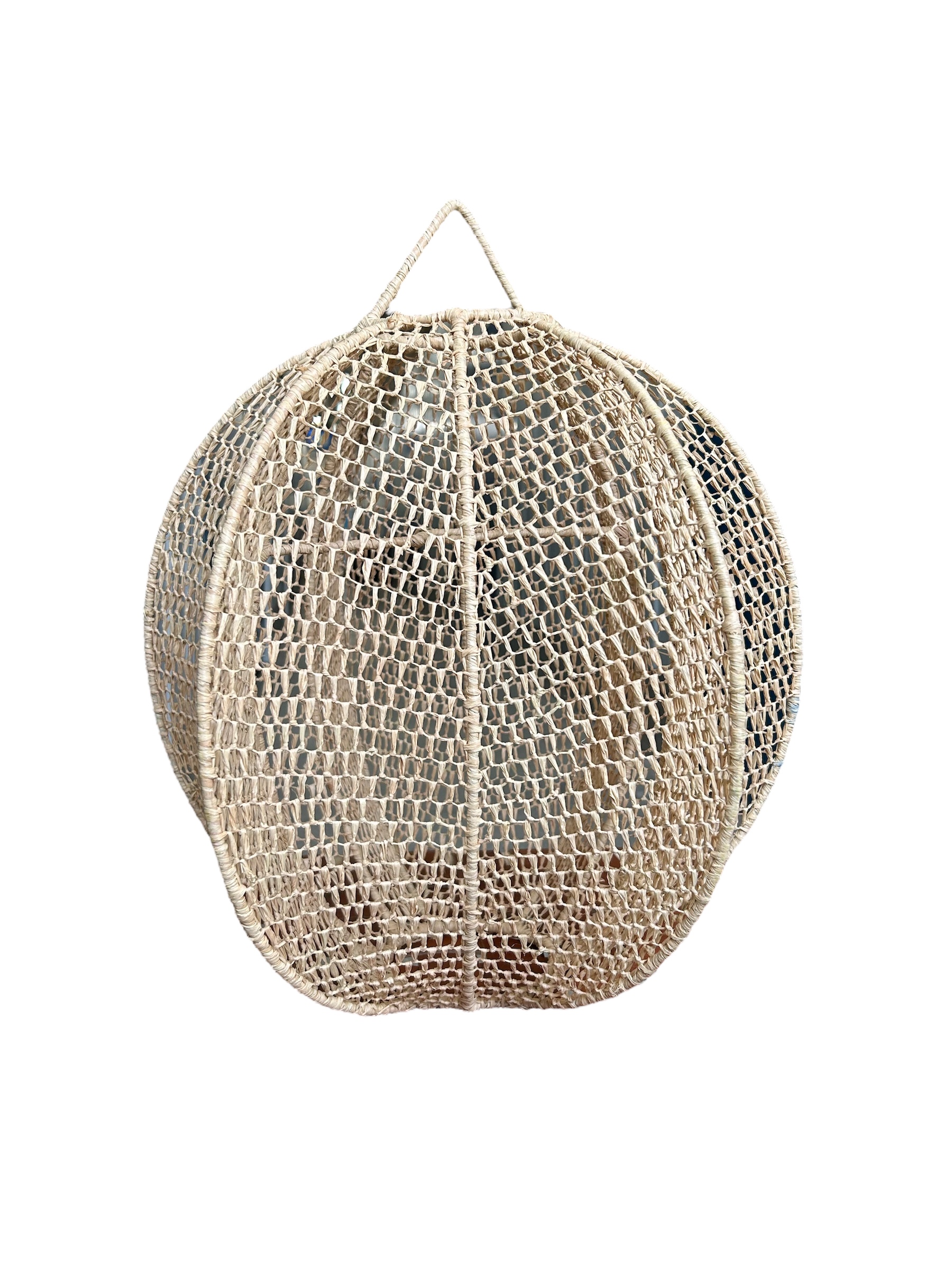 SUSPENSION MAROCAINE EN DENTELLE DE RAPHIA RONDE H50 – Image 2