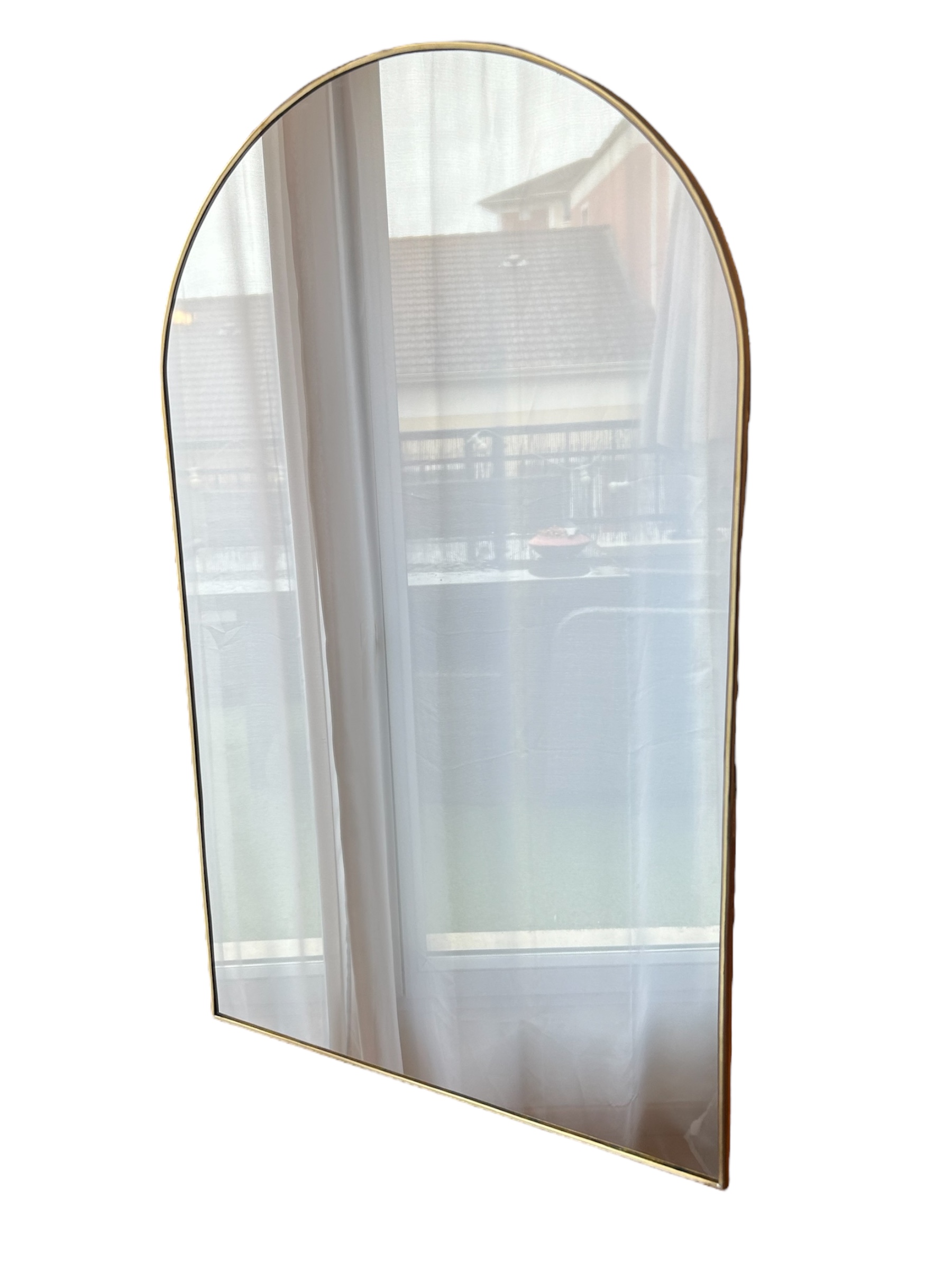 GRAND MIROIR EN FER FORGÉ 1M FORME ARCHE FAIT MAIN – Image 3