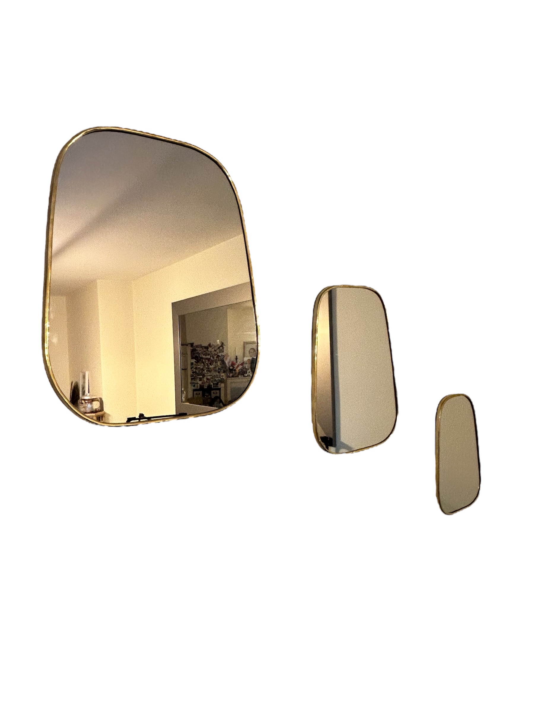 LOT DE 3 MIROIRS EN FER FORGÉ FAIT MAIN – Image 2