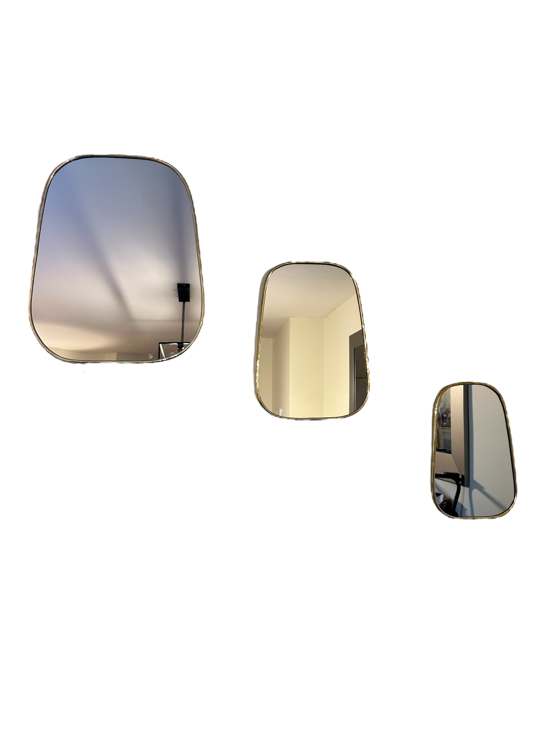 LOT DE 3 MIROIRS EN FER FORGÉ FAIT MAIN