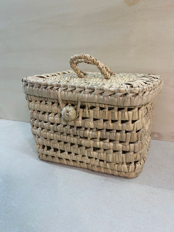 VALISETTE DE RANGEMENT RECTANGULAIRE EN PAILLE MODÈLE ARGANA – Image 4