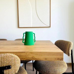 VASE ANSE ÉLÉPHANT VERT FAIT MAIN