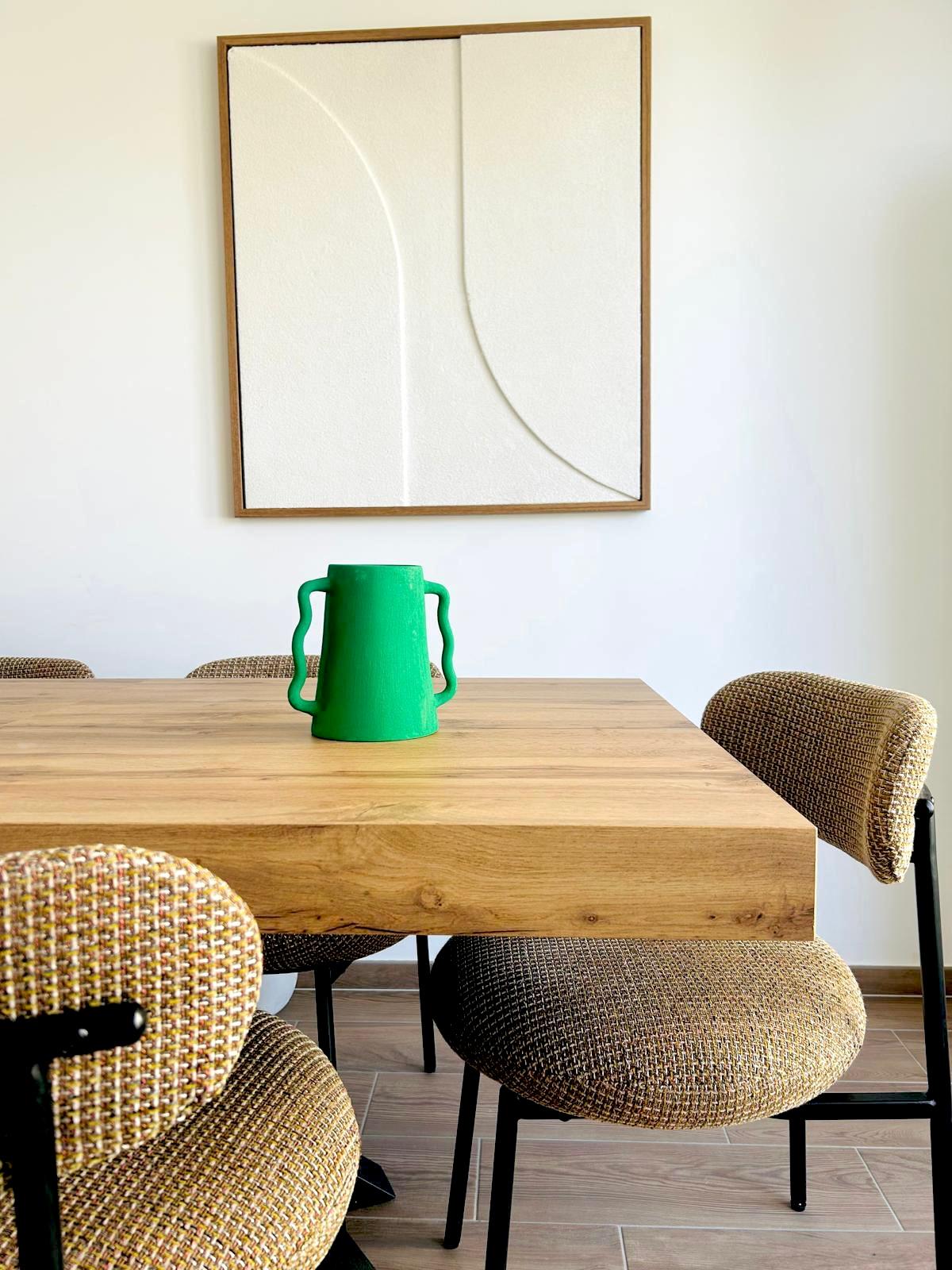 VASE ANSE ÉLÉPHANT VERT FAIT MAIN