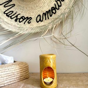 DIFFUSEUR À EMPREINTES MOUTARDE MAROCAIN FAIT MAIN