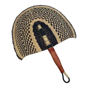 ÉVENTAIL TRESSÉ BOLGA AFRICAIN MURAL EN HERBIER MULTICOULEUR MODÈLE BOGATENGA GHANA #07