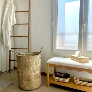 PANIER DE RANGEMENT MAROCAIN PAILLE RONDE 50CM