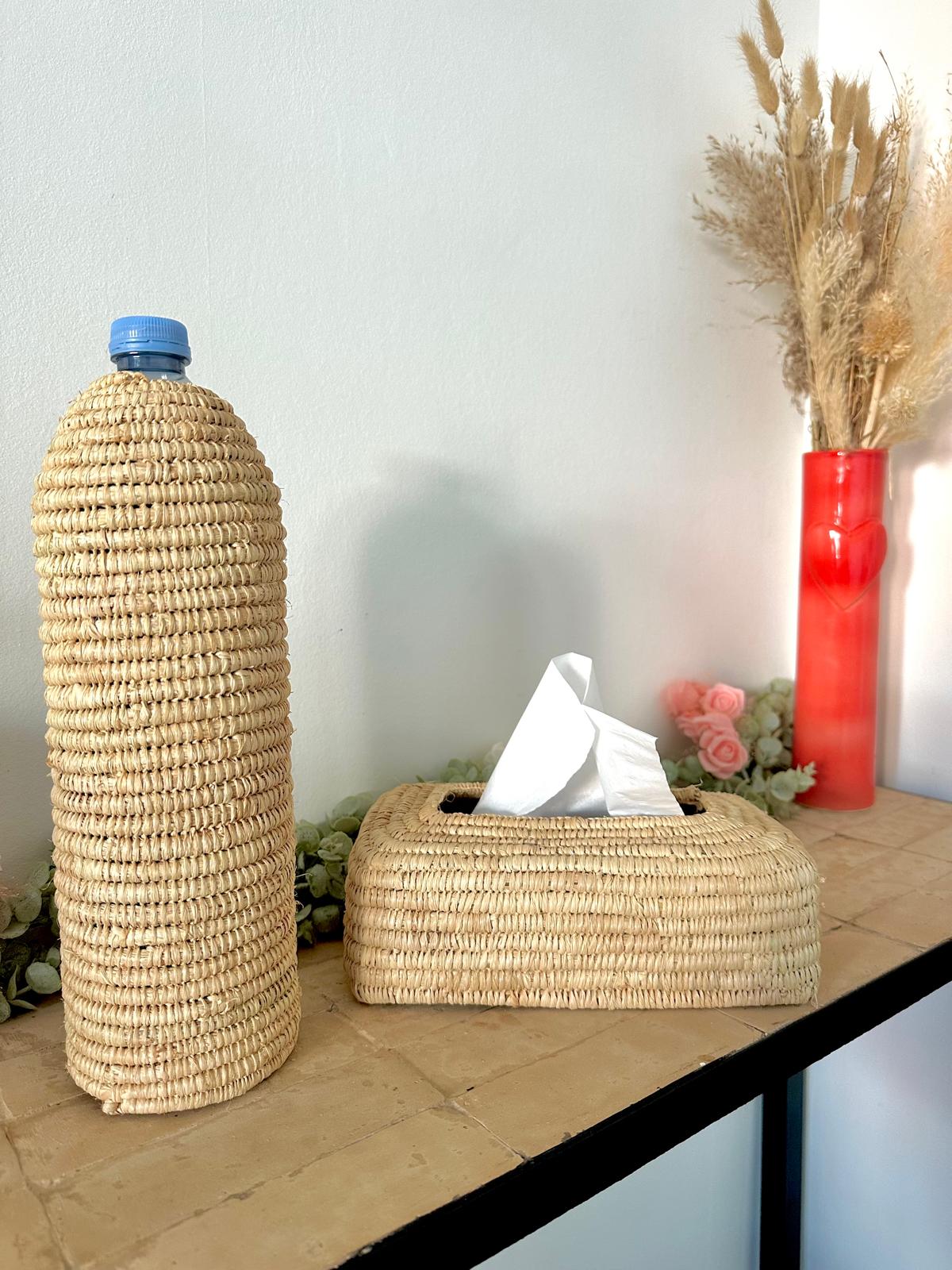 BOÎTE À MOUCHOIRS EN RAPHIA MODÈLE AKLIM