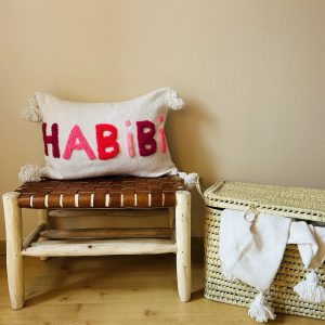 HOUSSE DE COUSSIN MAROCAIN 60x40 EN COTON « HABIBI »