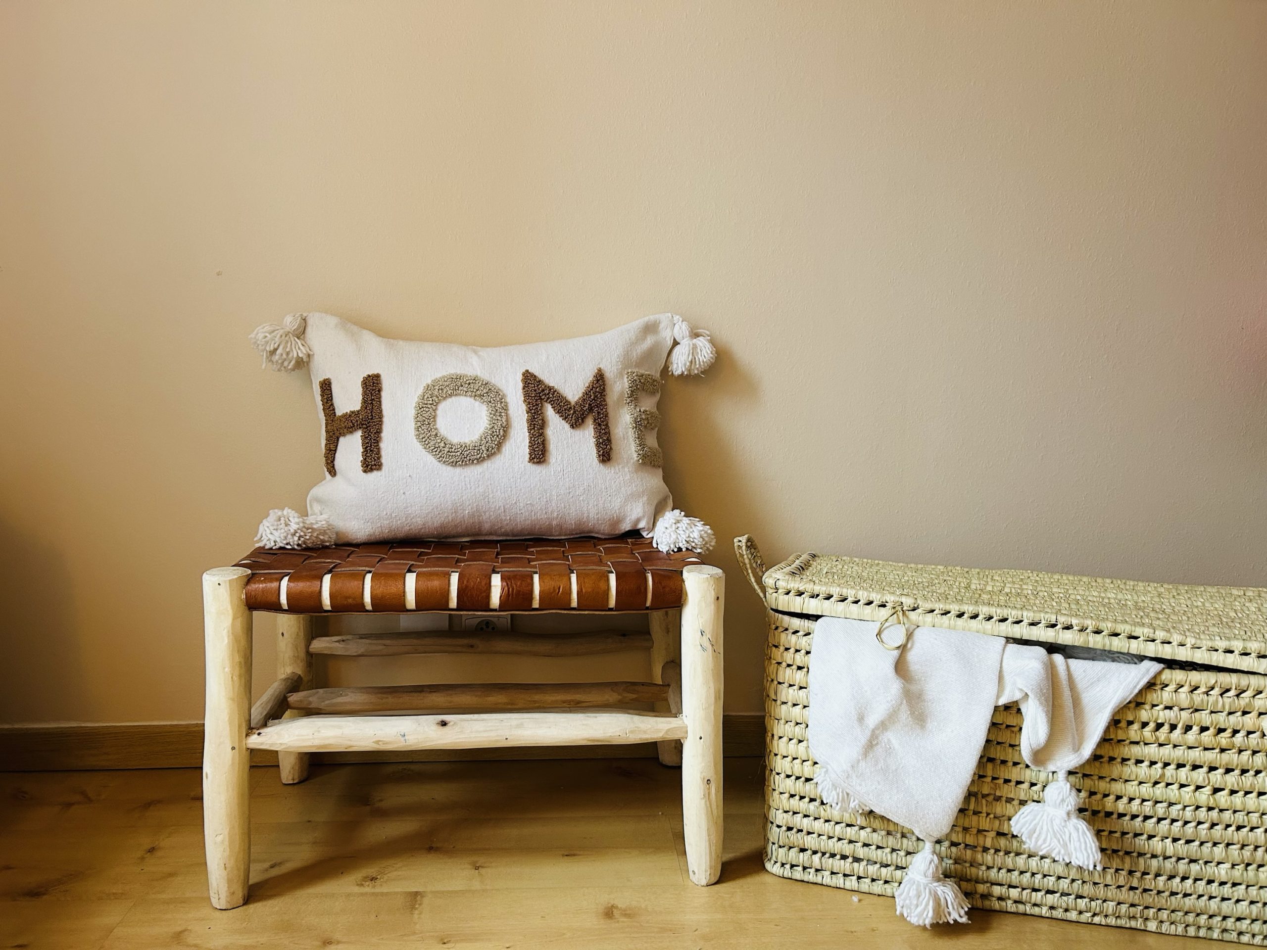 HOUSSE DE COUSSIN MAROCAIN 60x40 EN COTON « HOME »