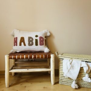 HOUSSE DE COUSSIN MAROCAIN 60x40 EN COTON « HABIBI »