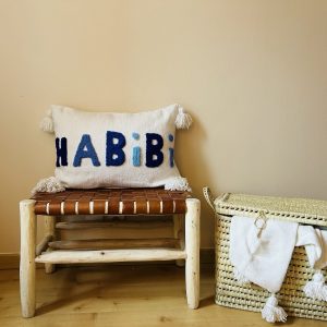 HOUSSE DE COUSSIN MAROCAIN 60x40 EN COTON « HABIBI »