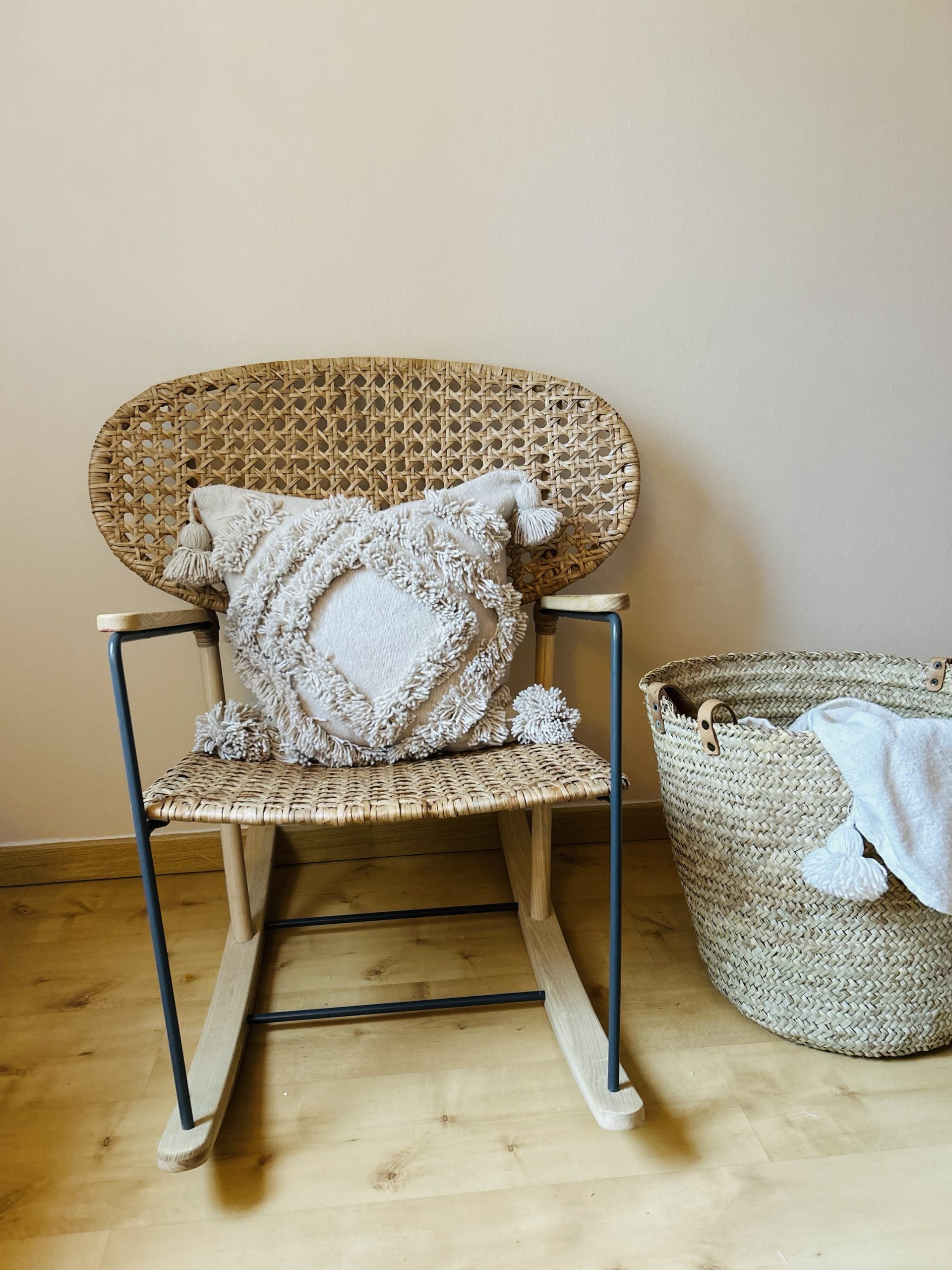 HOUSSE DE COUSSIN À FRANGES BEIGE MODÈLE TÉTOUAN