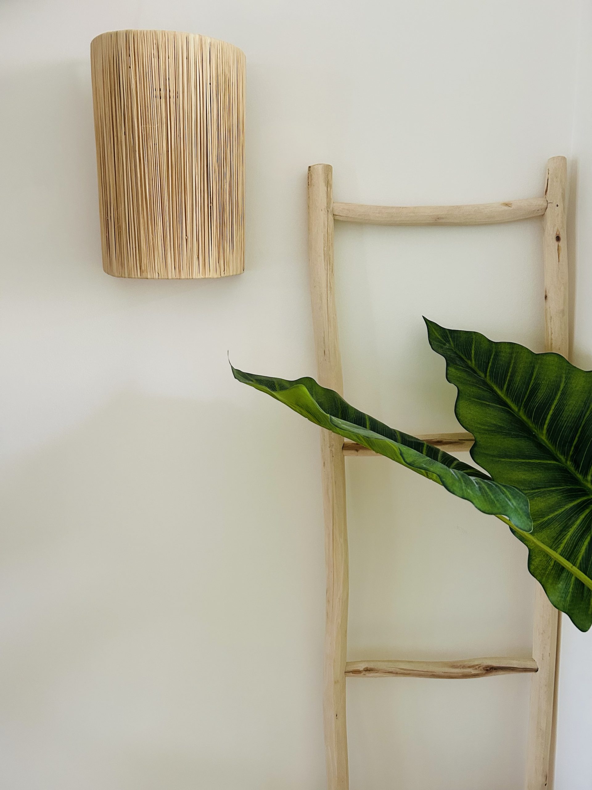 APPLIQUE LUMINAIRE MURALE EN RAPHIA 1 BASE TAILLE L 30CM MODÈLE TAOUNATE