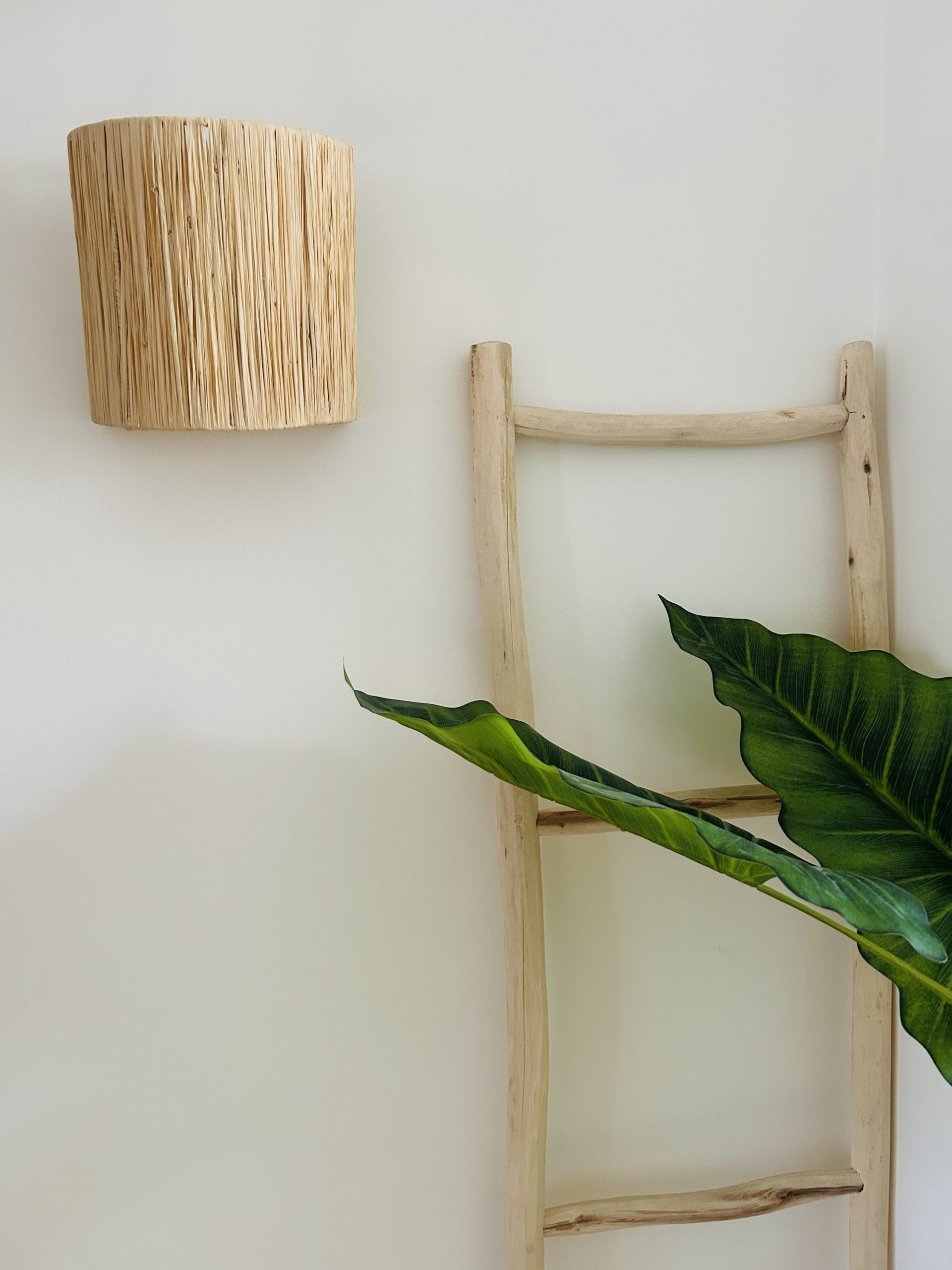 APPLIQUE LUMINAIRE MURALE EN RAPHIA 1 BASE TAILLE S MODÈLE TAOUNATE