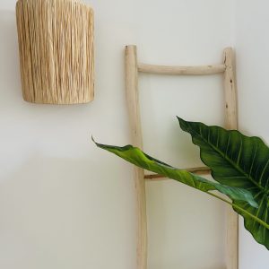 APPLIQUE LUMINAIRE MURALE EN RAPHIA 1 BASE TAILLE M 25CM MODÈLE TAOUNATE