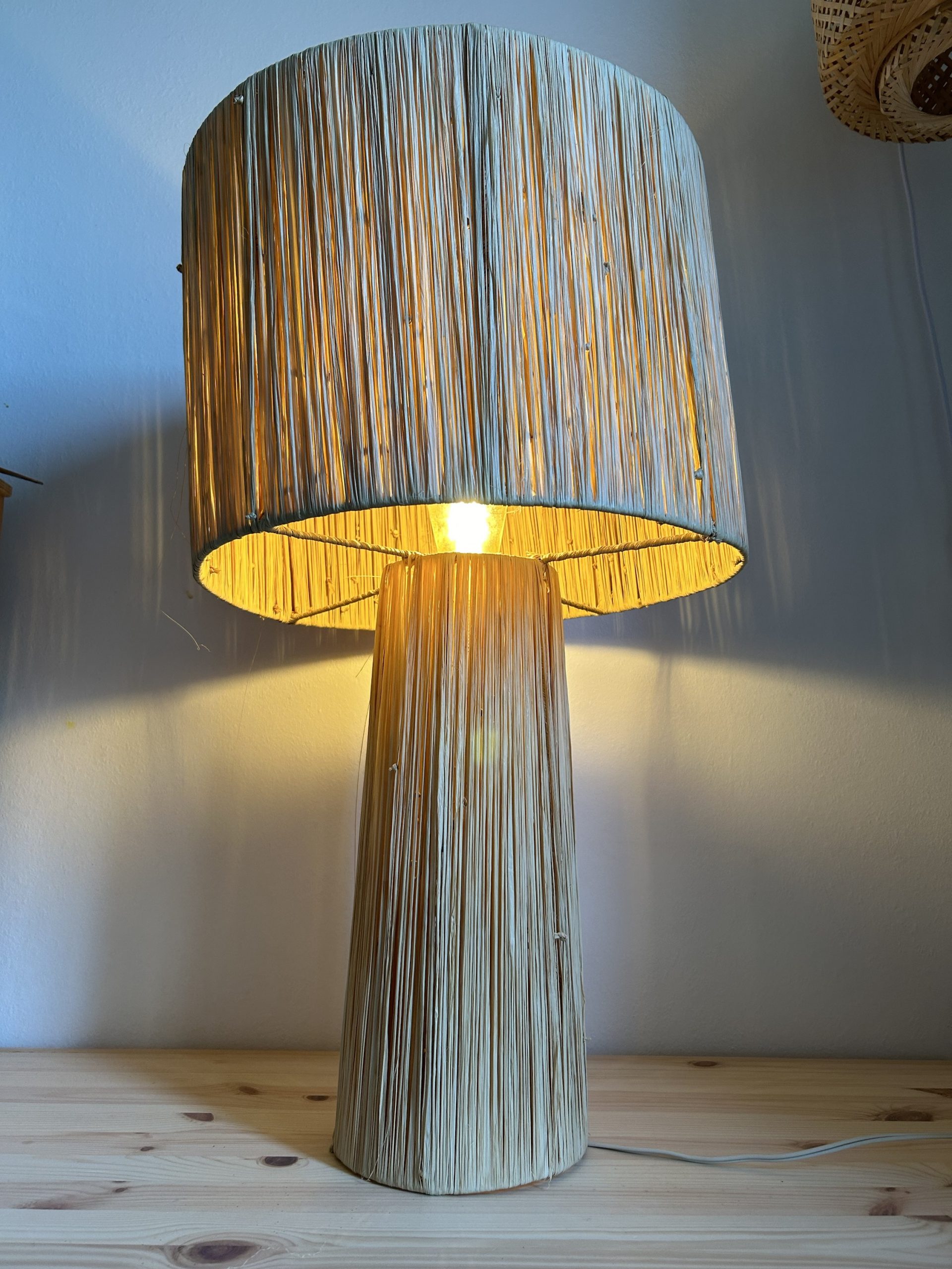 LAMPE RAPHIA À POSER MAROCAINE H70 – Image 2