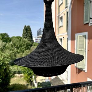 SUSPENSION EN CROCHET ARTISANALE MAROCAINE NOIR