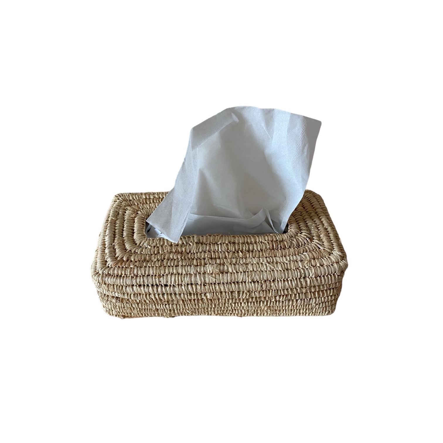 BOÎTE À MOUCHOIRS EN RAPHIA MODÈLE AKLIM – Image 2