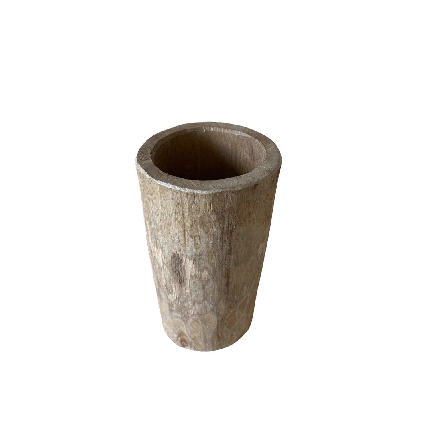 POT VASE EN BOIS NATUREL MODÈLE BHALIL – Image 3