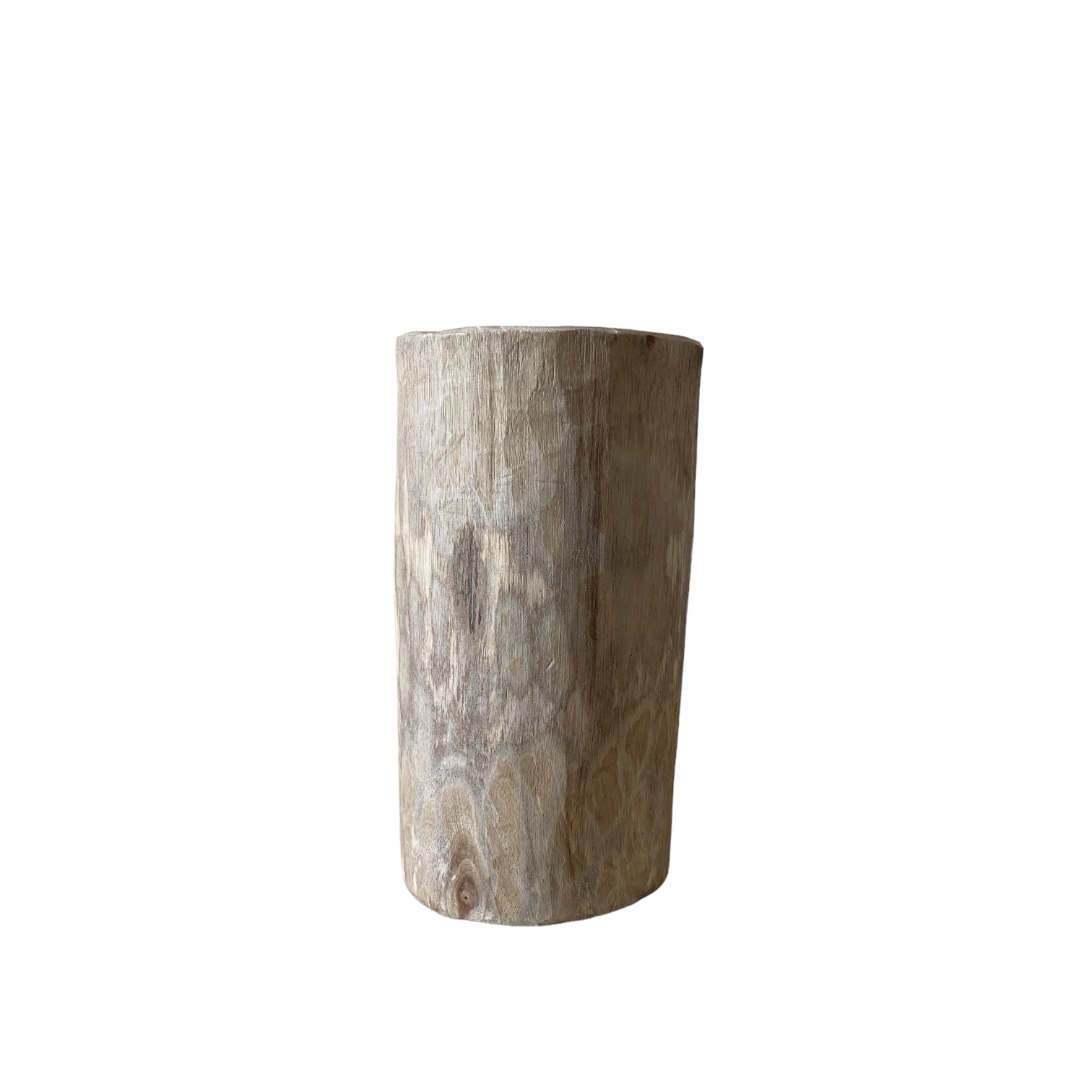 POT VASE EN BOIS NATUREL MODÈLE BHALIL – Image 2