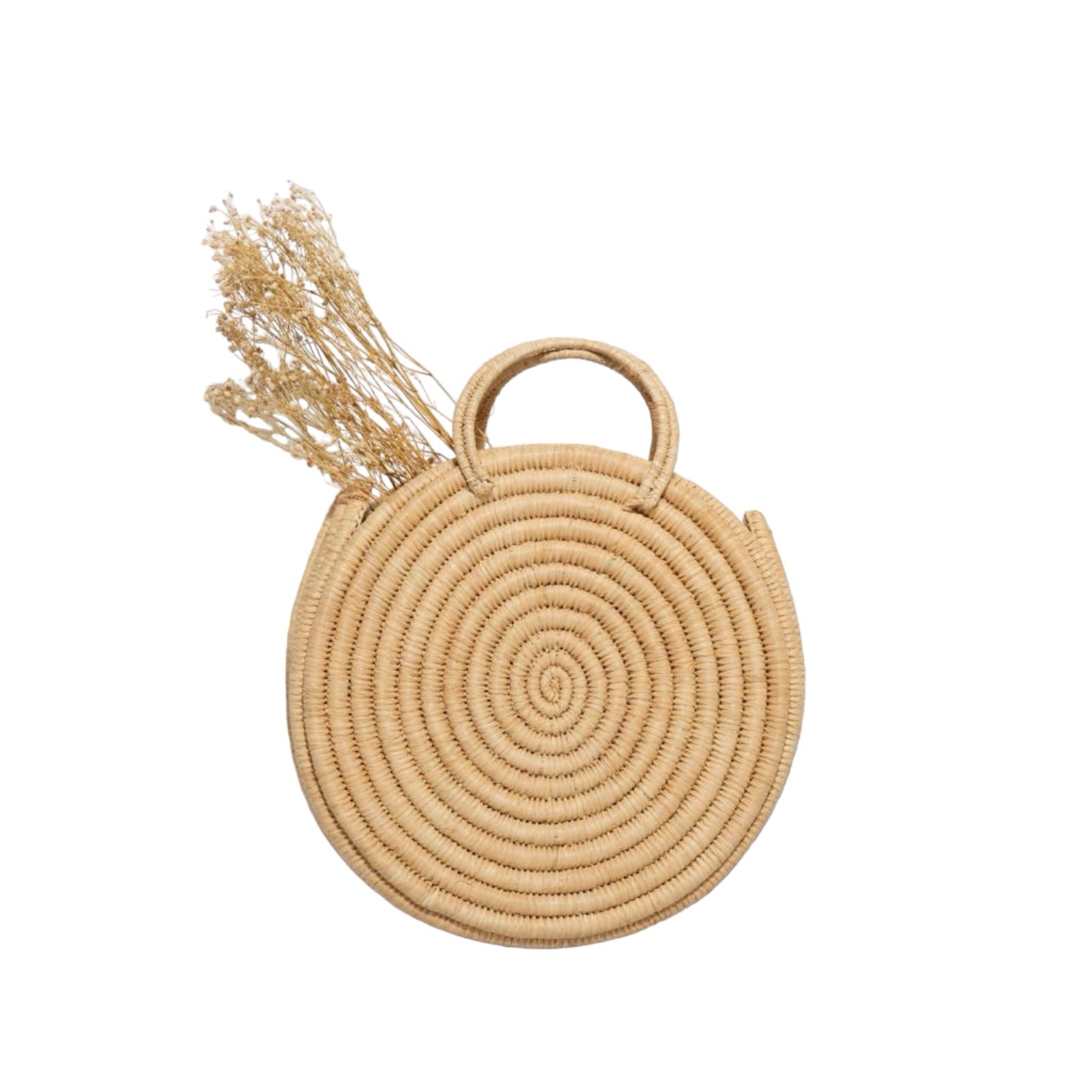 SAC À MAIN ROND EN RAPHIA MODÈLE TEMARA